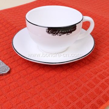 Solid Color Microfiber Table Mat With Check